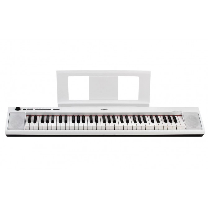 Yamaha Piano numérique portable blanc 61 Touches + Pupitre NP-12